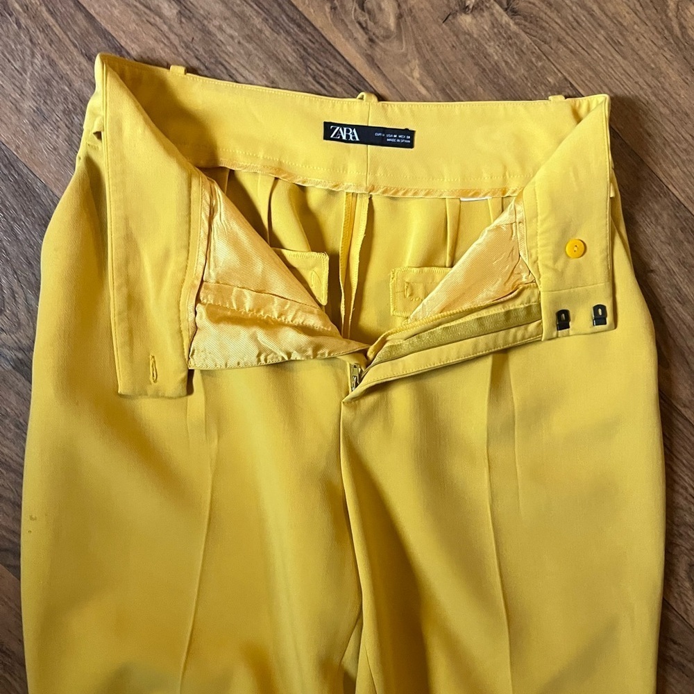 ZARA Mustard Yellow Trousers - Picture 4 of 6